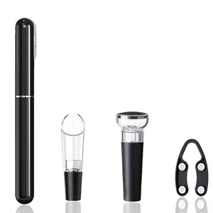 Hot Viral Air Pump Wine Opener Kit: with Vacuum Stopper & Drip-Free Pourer All-in-One Solution for Home Restaurant & Gifting Perfect Gift for Wine Enthusiasts tiktok