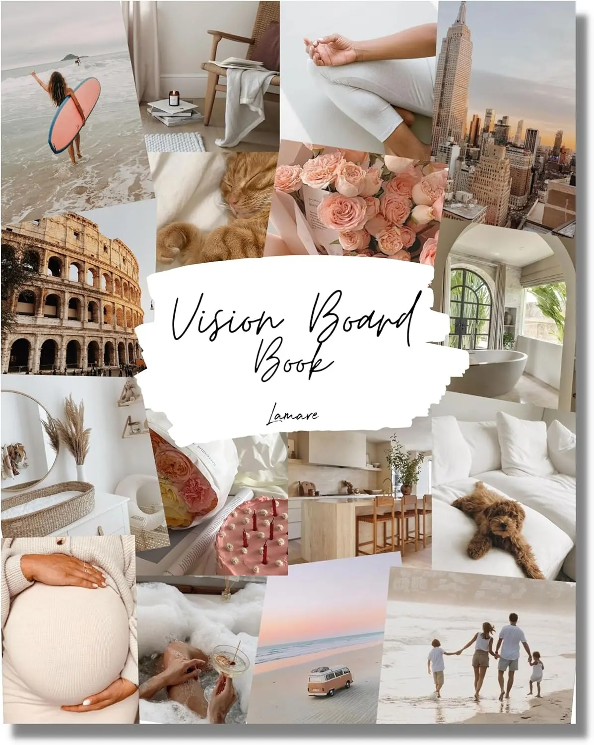 Vision Board Book - 1000+ Aesthetic Vision Board Images & Motivational Quotes, Vision Board Supplies, Vision Board Kit, Collage Book for Manifestation, Self Care & Goal Setting