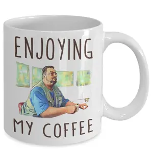 Enjoying my coffee funny mug big lebowski lovers movie 11oz mug