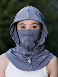 New Sun Protection Face Mask Lock Closure Ice Silk Hat Neck Gaiter UV Protection Headscarf for Women Men Cycling Full Face Cover