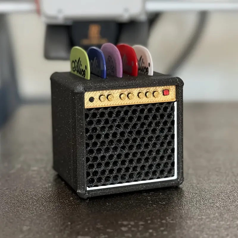 Vintage Guitar Pick Holder Box, Portable, Convenience Guitar Picks Storage Case, Organized, Retro Speaker Design, Unique Gift for Guitar Lovers, Guitar Accessories, Musical Accessories, Musician
