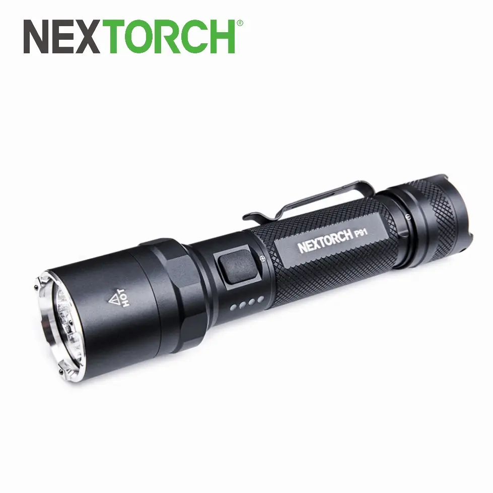NEXTORCH P91 Handheld Torch, Portable 5000 Lumens Rechargeable LED Multi-Mode Light for Camping, Hiking, and Off Grid Use, Batteries, Multi-Mode Light Torches, Outdoor, High Lumen, Dual-Switch Design, Lithium Ion, Sports, Portable Torch Torches