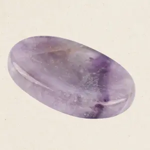 Amethyst Worry Stone, Healing Crystals, Energy Healing Thumb Stone, Meditation & Spiritual Gift