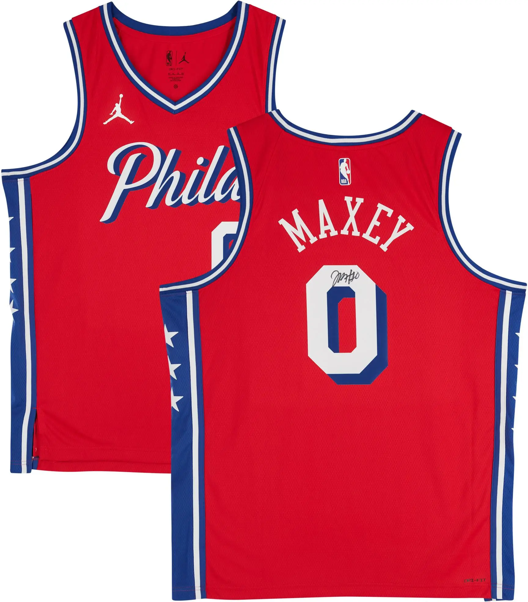 Tyrese Maxey Philadelphia 76ers Autographed Jordan Brand Red 2022-23 Statement Edition Swingman Jersey - Fanatics Authentic Certified