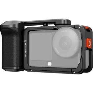 K&F CONCEPT Cage Grip Kit Compatible with DJI Osmo Action 6 - Street Photography Set with Quick Release, Built-in Trigger and Flash Attachment - Professional Action Camera Accessory