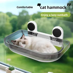 Cat hammock window hanging suction cup cat nest bedside sun hanging bed balcony glass pet cat bed for