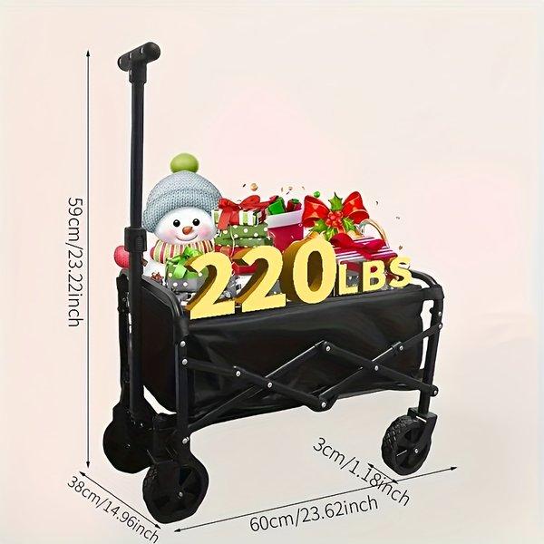 Heavy Duty Folding Wagon Cart – All Terrain Utility Cart 220/450/680 lbs Capacity, Large Capacity, Portable for Garden, Camping, Shopping & Outdoor Use Heavy Duty Folding Wagon Cart – All Terrain Utility Cart 220/450/680 lbs Capacity, Large Capacity, Portable for Garden, Camping, Shopping & Outdoor Use
