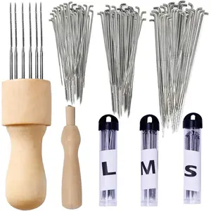 Wool Felting Tools Needle Felting Kit for Beginner and Professional, with 90Pcs Felting Needles, 3 Needle Bottles, 2 Needle Felting Pens