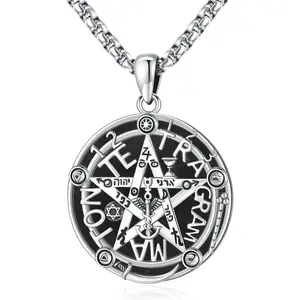 925 Original Witches Knot Necklace Tetragrammaton Hecate Triple Moon Goddess Lilith Jewelry Pentagram Pendant for Women Men