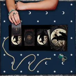 1 Piece Tarot card storage bag, Gothic witch-themed storage bag, polyester storage bag, creative fabric, home textile decoration, a gift for tarot enthusiasts.