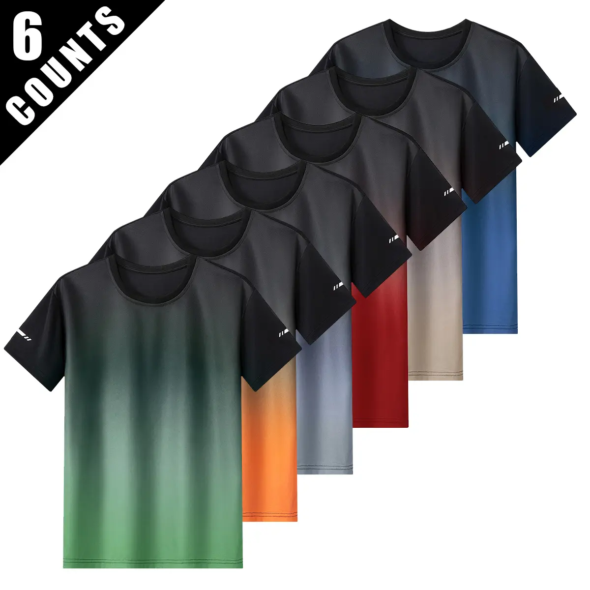 Green Orange Gray Red Khaki Blue