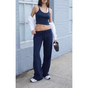 John Galt Women's Navy Hilary Soft Baggy Sweatpants