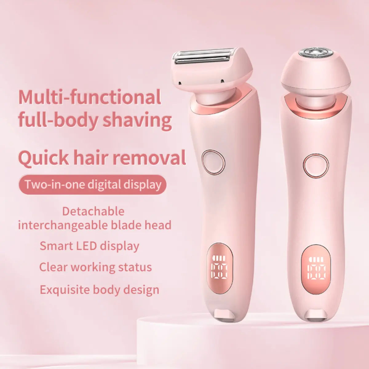Electric Bikini Trimmer for Women - Rechargeable 2 in 1 Body & Facial Hair Removal, Waterproof Wet & Dry Use Trimmer, Gift Christmas Set   shaver women razor hairtrimmer activity speed face afeitadora beard shave lead air home tiktok head