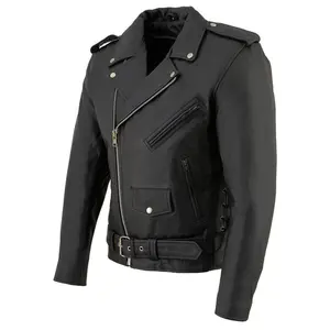 Event Leather Men's Black Classic Motorcycle Leather Jacket – Motorcycle Riding Jackets