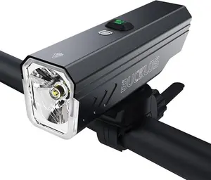 BUCKLOS Smart Bicycle Front Light - Ultra Bright PC Housing, IPX5 Shockproof Auto-Dimming LED, USB Rechargeable 7/5 Modes, Long Battery Life, Toolless Strap, Daytime Running Mini, for Night Riding, MTB Lights, Mountain Bike Accessories, Smart Bicycle Ligh