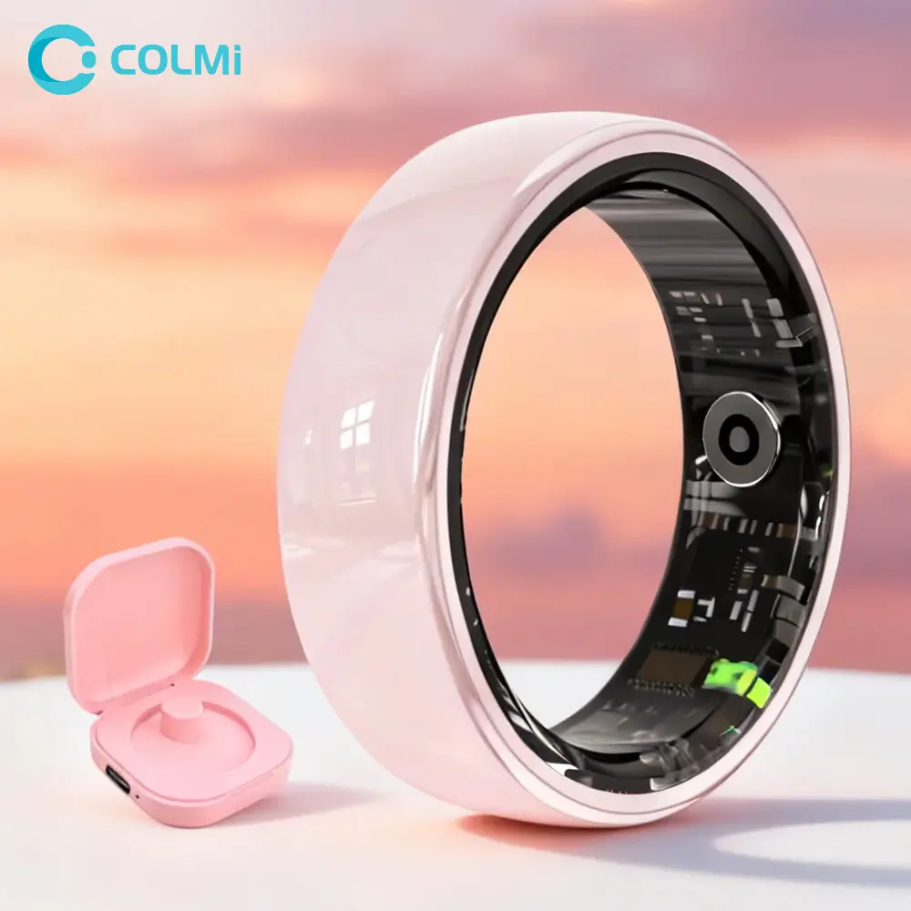 COLMI Ring 2 Ceramic Smart Ring - Bluetooth Electronic Gadget, Wearable Device with Temperature Monitoring, AI Sleep Cycle Reminder, Fitness & Health Tracker for Women (No Subscription), Wearable Devices
