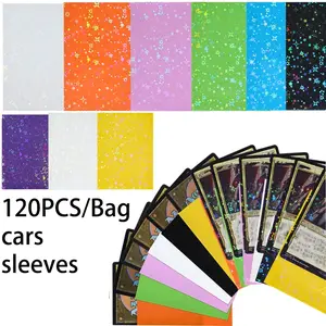 120PCS 66X91mm Star Flash Card Sleeves High-quality Card Sleeves Trading Card Sleeve Protectors Suitable for Standard-sized Game Cards PKM/MTG/PTCG/Star Card Best GiftS for Festivals and the best choice for card collectors