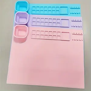 1pcs Washable Silicone Painting Mat for Oil/Color/Graffiti Art Reusable Artist Desk Protector