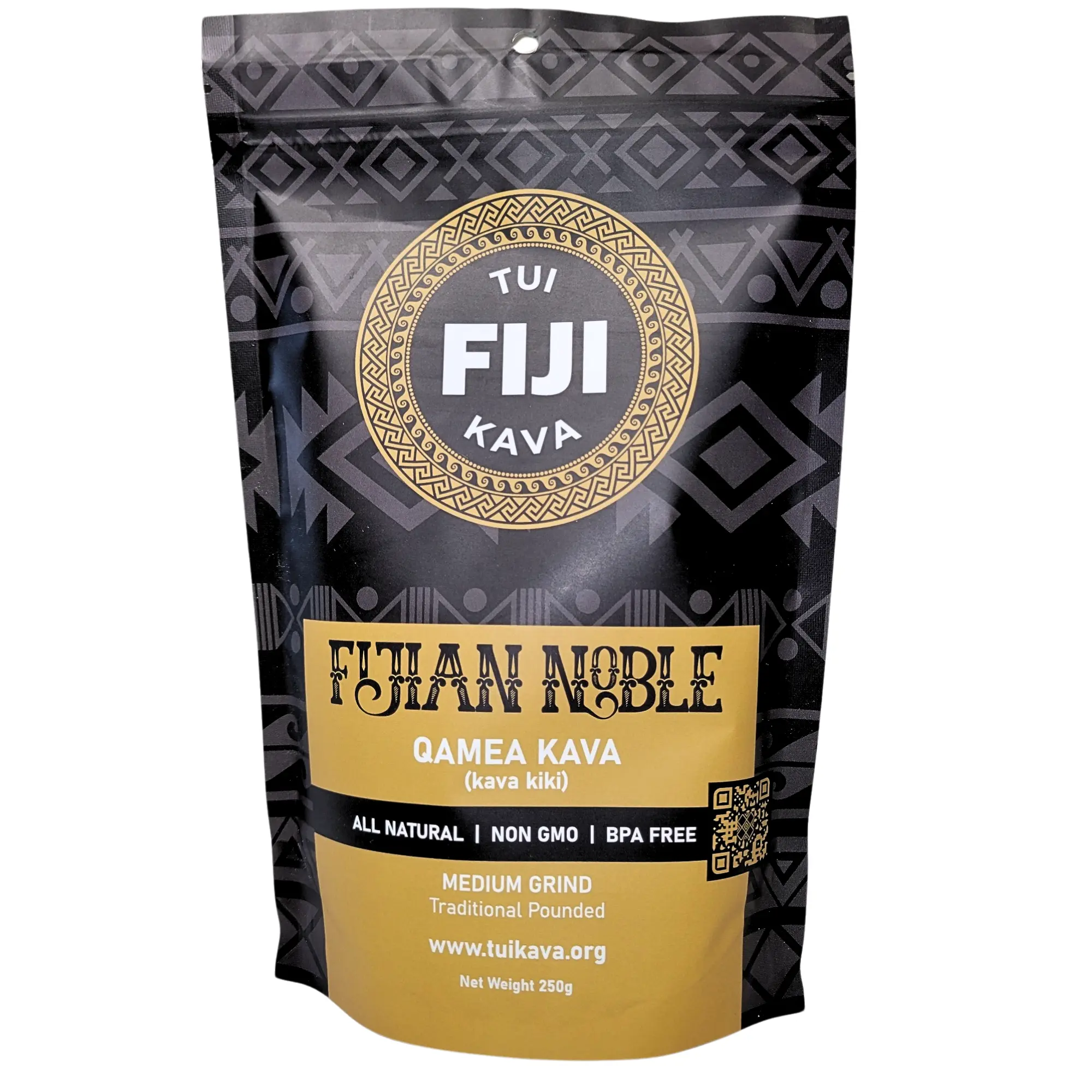 TUI KAVA TRADITIONAL POUNDED WELLNESS KAVA - 250g (8.8oz) Medium Grind - Individual Size