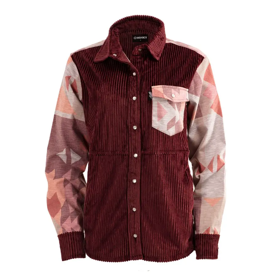 Hooey Ladies Luna Port Royal & Aztec Printed Snap Down Shacket HJ122MAAZ