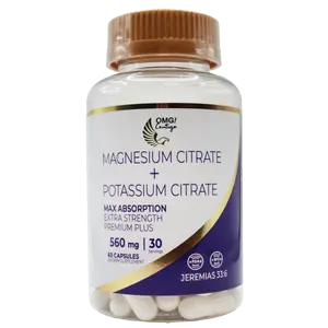 Magnesium Citrate+ Potassium Citrate Extra Strength  Premium Plus 560 MG Essential Minerals Supplement Healthcare Calcium Vitamin
