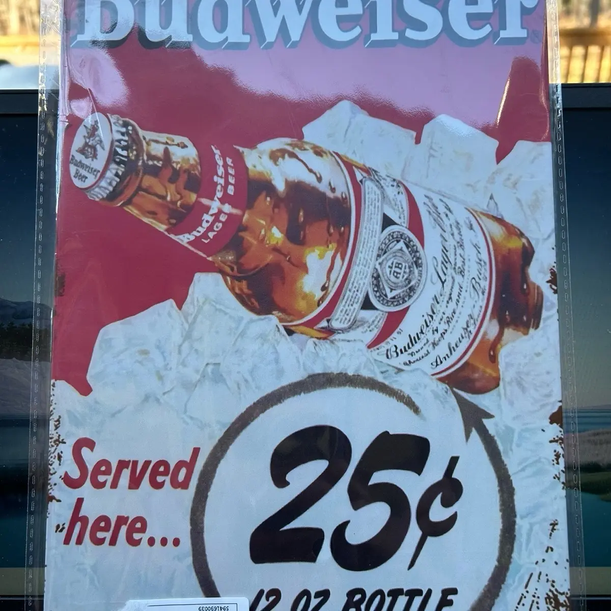Vintage inspired tin sign 8x12 #61 Budweiser advertisement