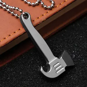 Edc Mini Pry Bar Titanium Multi-Functional Outdoor Pocket Tool, Durable with Bottle Opener, Essential Edc Gear for Camping and Hiking, Outdoor Multifunctional Tools