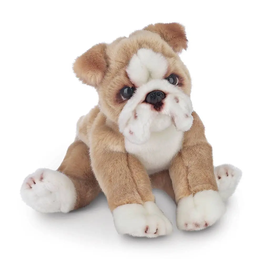 Bulldog Plush Realistic Puppy-Bearington Collection