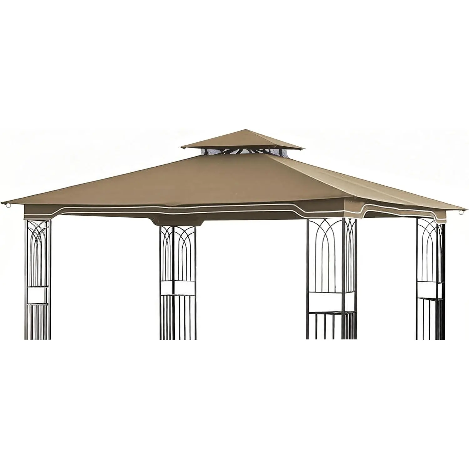 Replacement Gazebo Canopy for 10 x 12 Regency II Patio Gazebo Model L-GZ798PST,L-GZ798PST-E,A111014400,A101004104,A101004105 (Khaki)