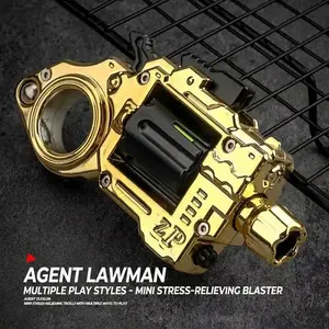 New Edc Stress Relief Toy, Glowing Soft Bullet Gun, Handheld Blasters, Tech Shell Launcher, Ultimate Stress Relief Tool, Fun and Relaxing Gift