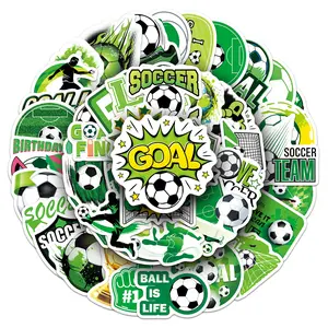 50pcs Green Field Soccer Graffiti Stickers, Decal, Office Stickers, Notebook Stickers, High-Value Positive Energy Gifts for Decorating Journals, Scrapbooks, Computers, Water Bottles, Cars, Etc.