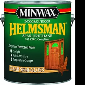 Minwax 13225 1 Gal. Helmsman Semi-Gloss Spar Urethane - 350 VOC Wood Coating for Outdoor Car Paint Care