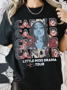 [Sale Up To 30%] + [Free Ship] Car-B Inspired Little Miss Drama Tour 2026 Shirt, Vintage Rap Concert Tee, Am I The Drama Fan Gift Unisex 12721