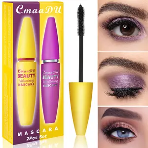 CmaaDu 2Pcs Mascara Set | Volumizing & Lengthening Black Mascara | Waterproof Long Lasting Lash Extensions for TikTok Viral Makeup