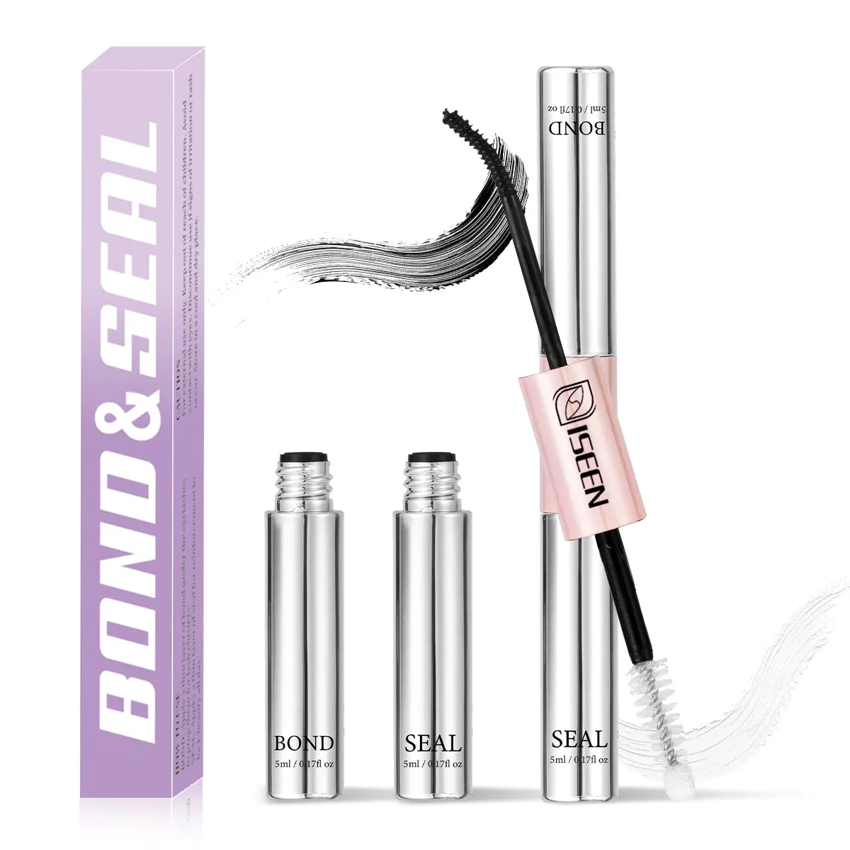 Waterproof Eyelash Glue 2-In-1 Eyelash Bond, Eyelash Fixer, Strong Hold Home Use, Solid Form, Non-Toxic, Long-Lasting Adhesive, Perfect for Daily Makeup, Cosmetic Eyelash Glue