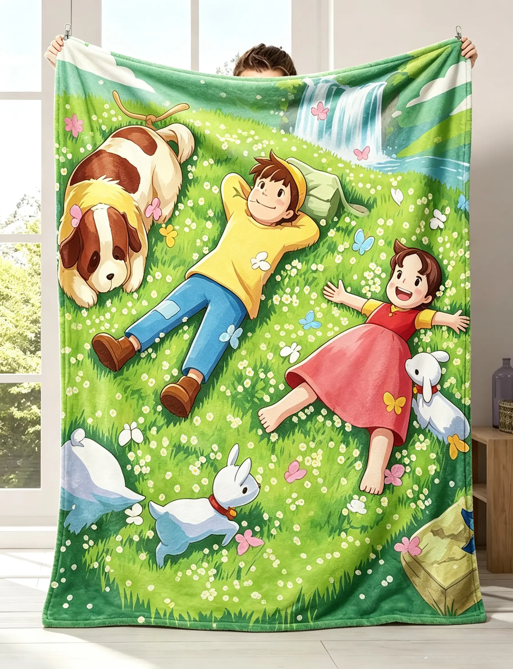 Countdown Sale!Heidi Blanket That Hits Different| Nostalgic Retro Anime Green Meadow Design, Soft Snuggly Blanket for Couch/Bed, Perfect Gift for Classic Anime Fans Must-Have Cozy Blanket for 90s Anime Lovers, Ideal Birthday/Christmas Gift summerwins