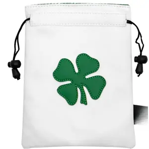 Golf Valuables Pouch, Golf Pouch Bag with Drawstrings, Golf Tee Bag Pouch, Leather Golf Tee Pouch, Golf Ball Bag for Men & Women, Golf Pack, Sports & Outdoor Accessories