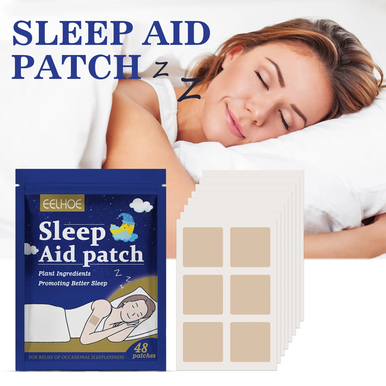 Calming Lemon-Lavender Sleeping Patches, Adhesive Comfort Body Care Stickers to Improves Sleep Quality & Enjoy Restful Nights, Sleeping Patch, Adhesive Patch