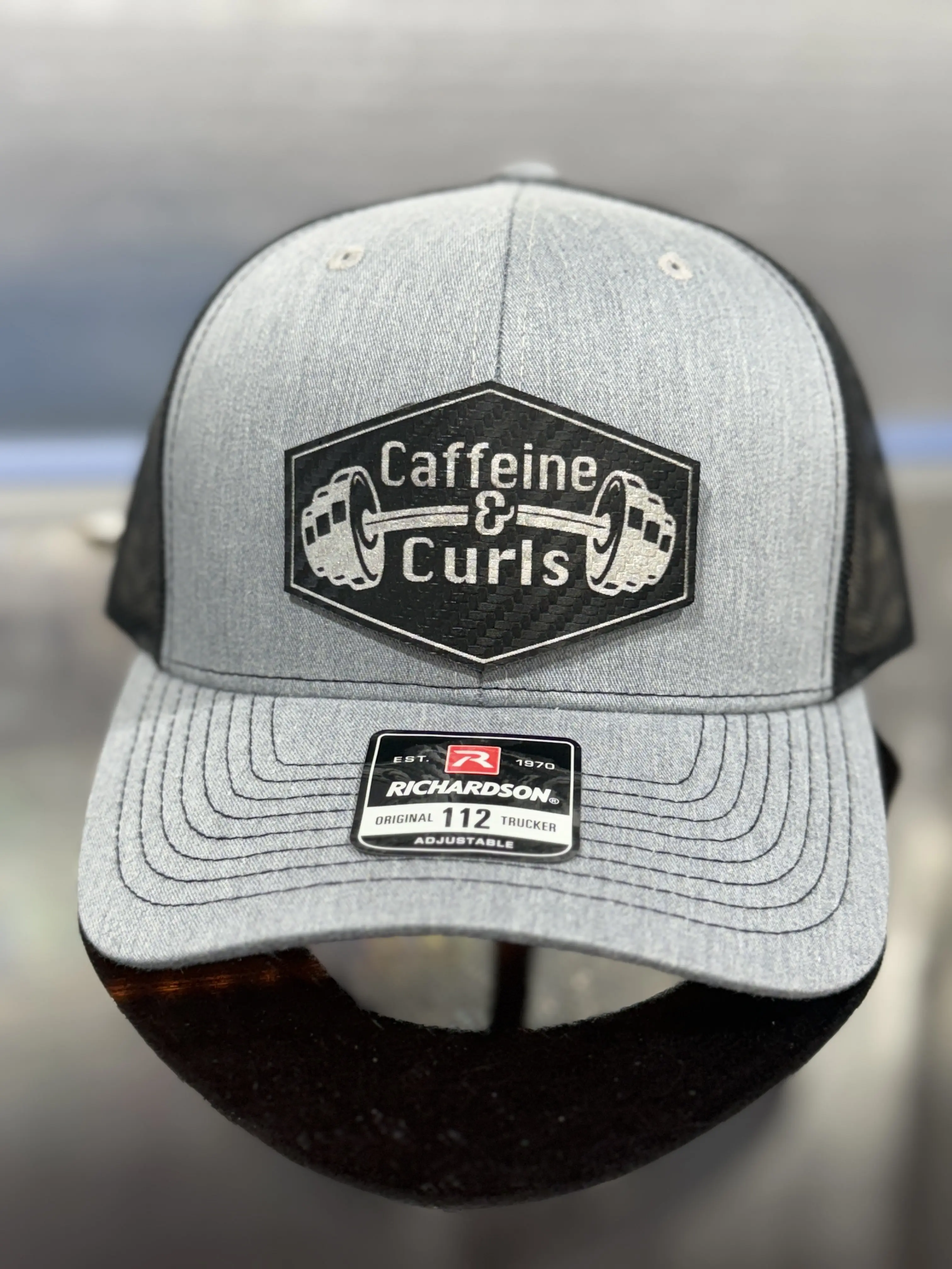 Weightlifting, hat, caffeine and curls, hat Adjustable Cap Customizable Hats