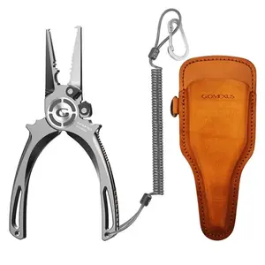GOMEXUS Full Titanium Fishing Pliers 7" / 7.5" | Zero Rust | Split Ring Tool | Tungsten Cutters | Saltwater Ready