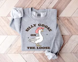 Silly Goose shirt, Silly Goose on the Loose, Funny cowgirl shirt, Western tee, Funny graphics tee, 90s Aesthetic shirt.