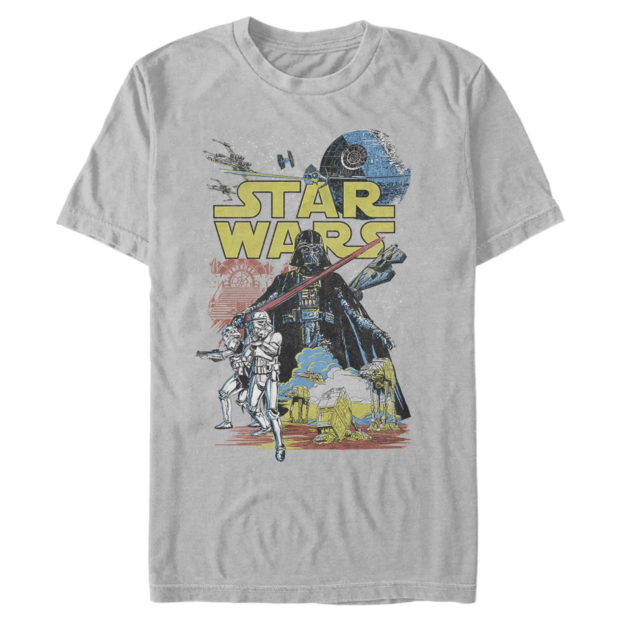 Star Wars Men's Short-Sleeve Galactic Battle Graphic Print T-Shirt, Menswear T-Shirt