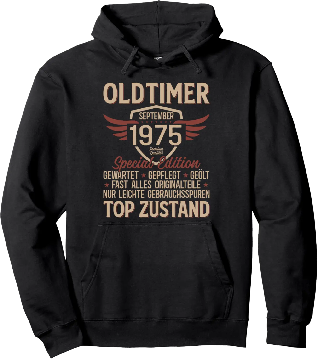 50th birthday man gift classic September 1975 Vintage Pullover Hoodie - Sabrinasmitl Shop 46B0FN7CZG2X