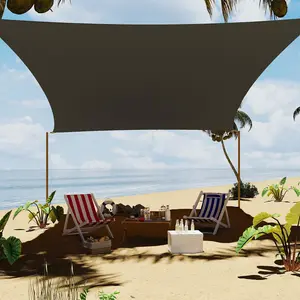 Sun Shade Sail 8'X10' Rectangle, Shade Cloth Canopy & Sunshade for Patio - UV Block Outdoor Shade Sail for Backyard, Deck, Yard and Facilities,Gray