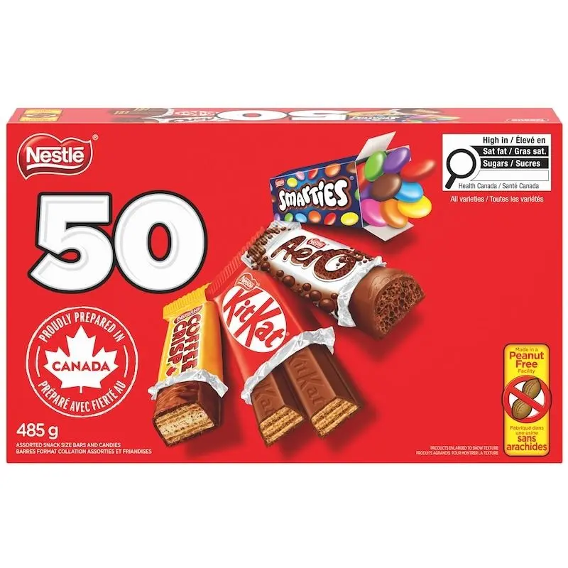 Nestle KitKat Aero Smarties Coffee Crisp Mini Bars and Candies, 485g