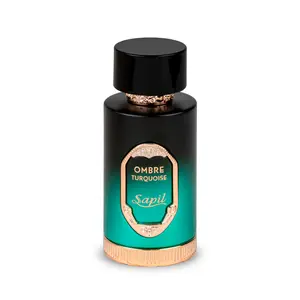 Sapil Ombre Turquoise Unisex Eau De Parfum - Spicy Cardamom, Leather & Moss Blend - Long-Lasting Earthy Aromatic Perfume - 3.38 oz