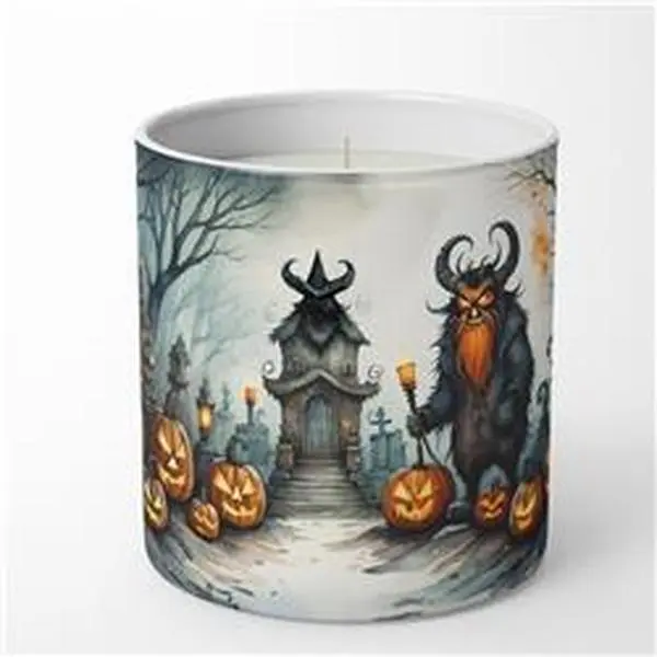 3.25x3.75x3.25 in. Krampus the Christmas Demon Soy Candle - Scented Decorative Candle, Spooky Home Decor, Holiday Gift for Halloween Home Supplies