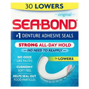 SeaBond Denture Adhesive Seals, Original, 30 Lowers