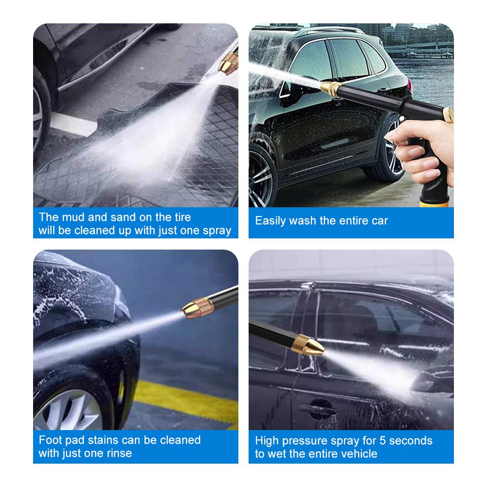High Pressure Car Wash Water Gun Heavy Duty Garden Hose Nozzle with Adjustable Spray Modes for Cleaning Cars Yard Driveway Durable Leak Proof Design