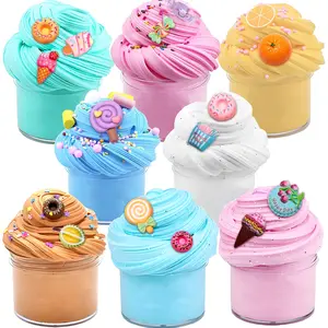 Safe Non-Toxic Slime Set DIY Material Pack Stress Relief for Girls and Boys Party Gift, Non-Sticky Ultra Soft Mud Toy Suitable for 3 Years +